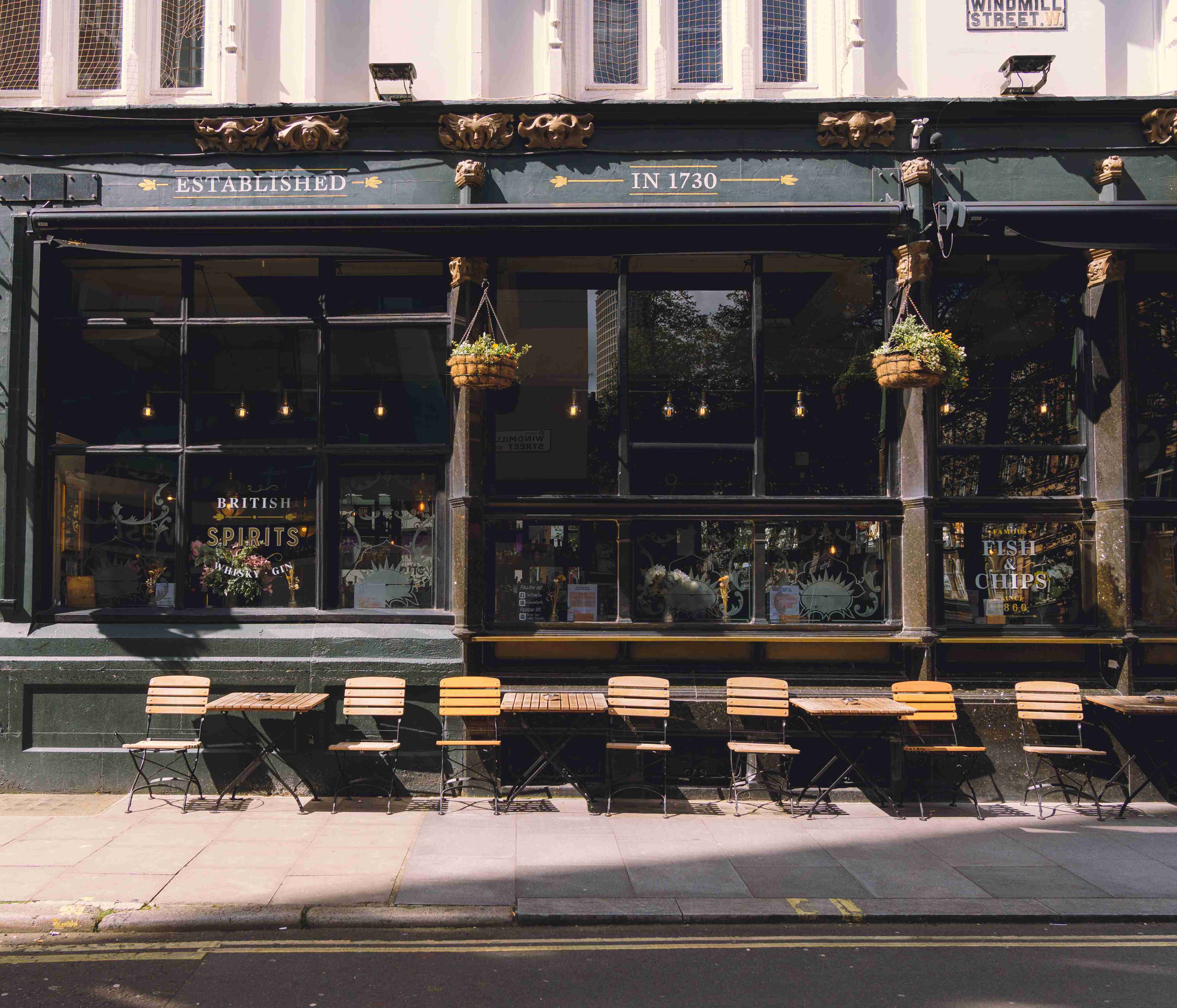 Wide Shot Of A Pub